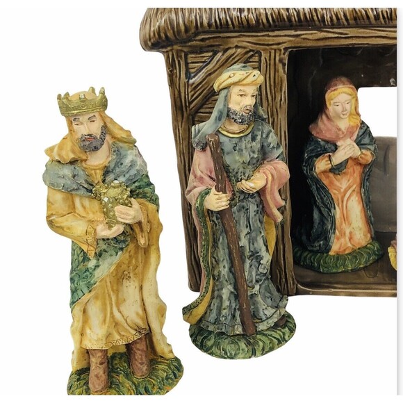 Ceramic Nativity Set- No Brand- Heavy Made‎ Pieces - Picture 6 of 6